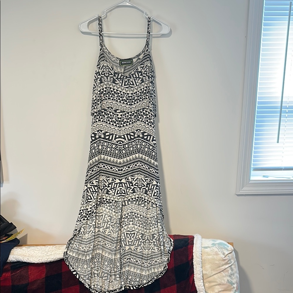 Mossimo Supply Co Black and White High Low Sundress